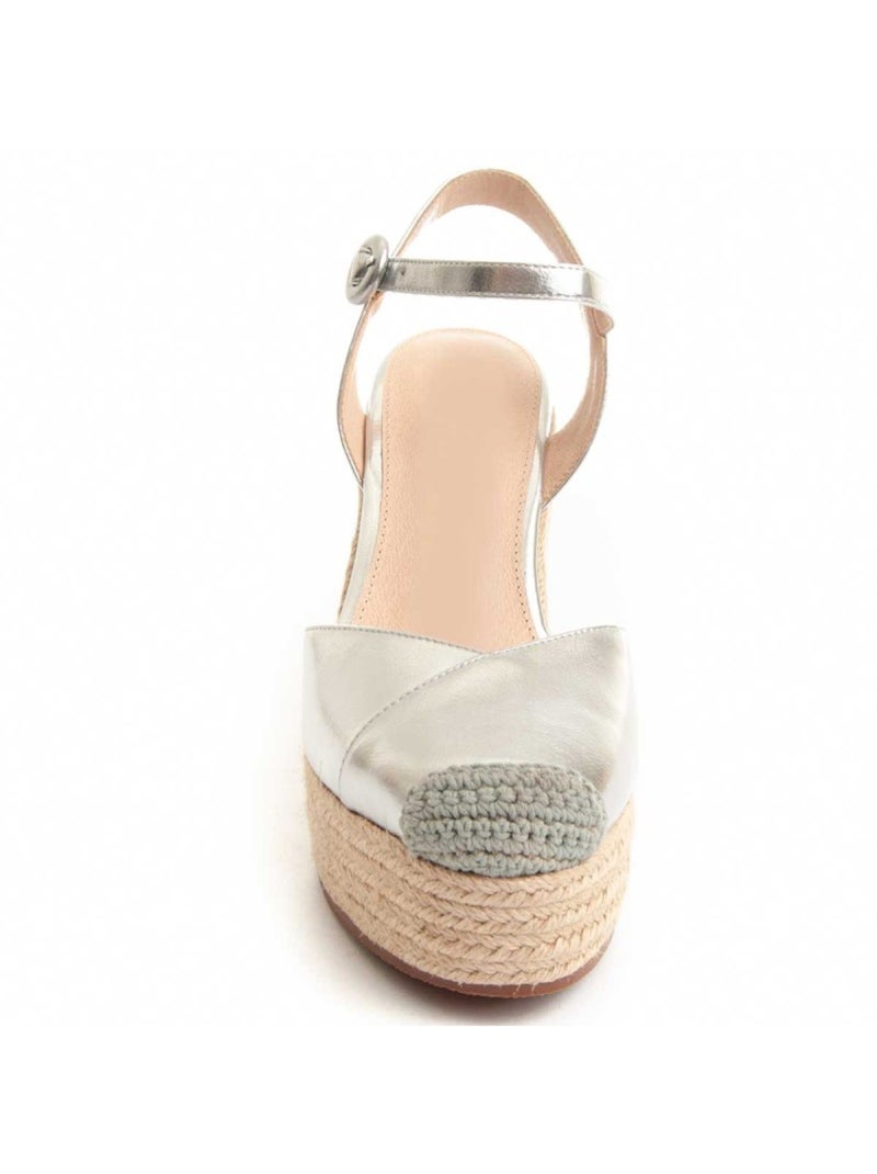 Espadrilles De Sparte Matériel Synthétique Montevita Argent - Kiabi