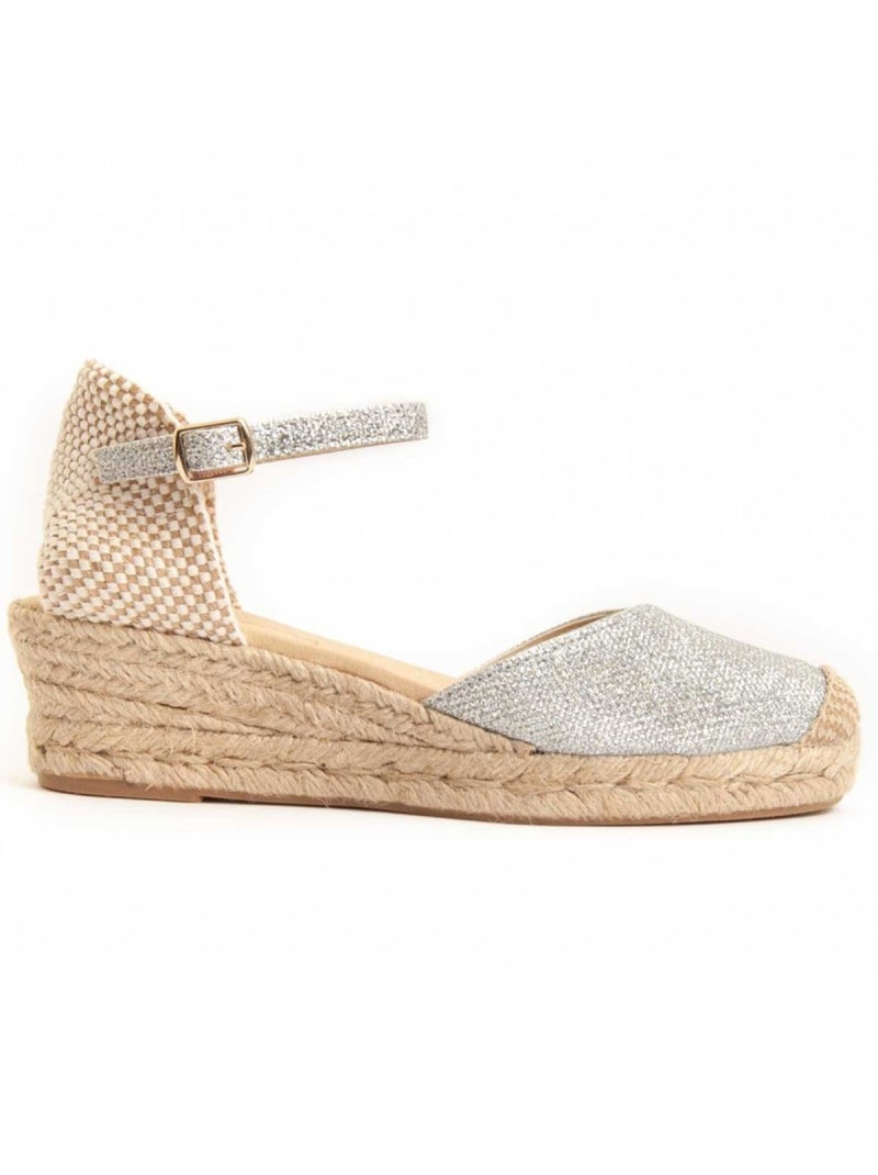 Espadrilles De Sparte Matériel Synthétique Montevita Argent - Kiabi