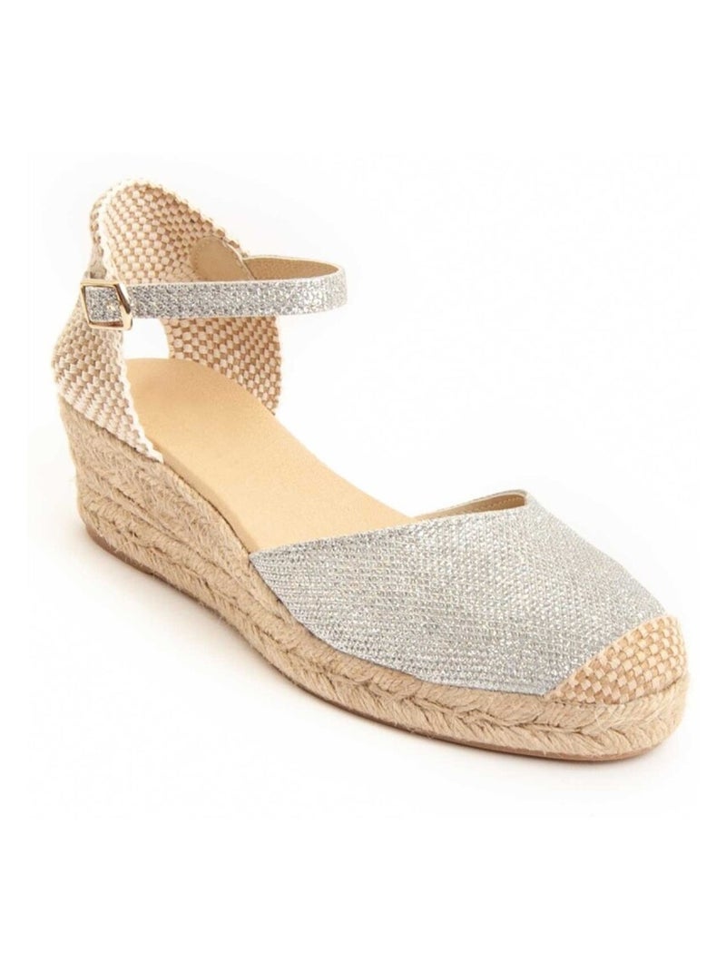 Espadrilles De Sparte Matériel Synthétique Montevita Argent - Kiabi