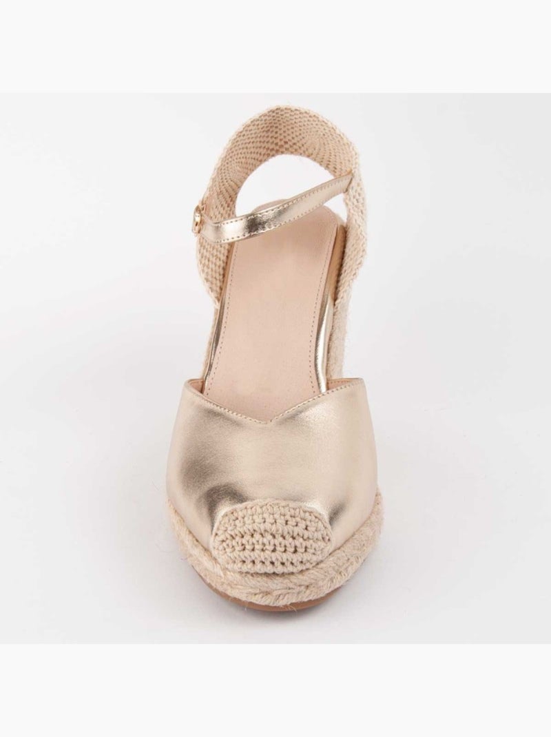 Espadrilles De Sparte Matériel Synthétique Montevita Doré/or - Kiabi