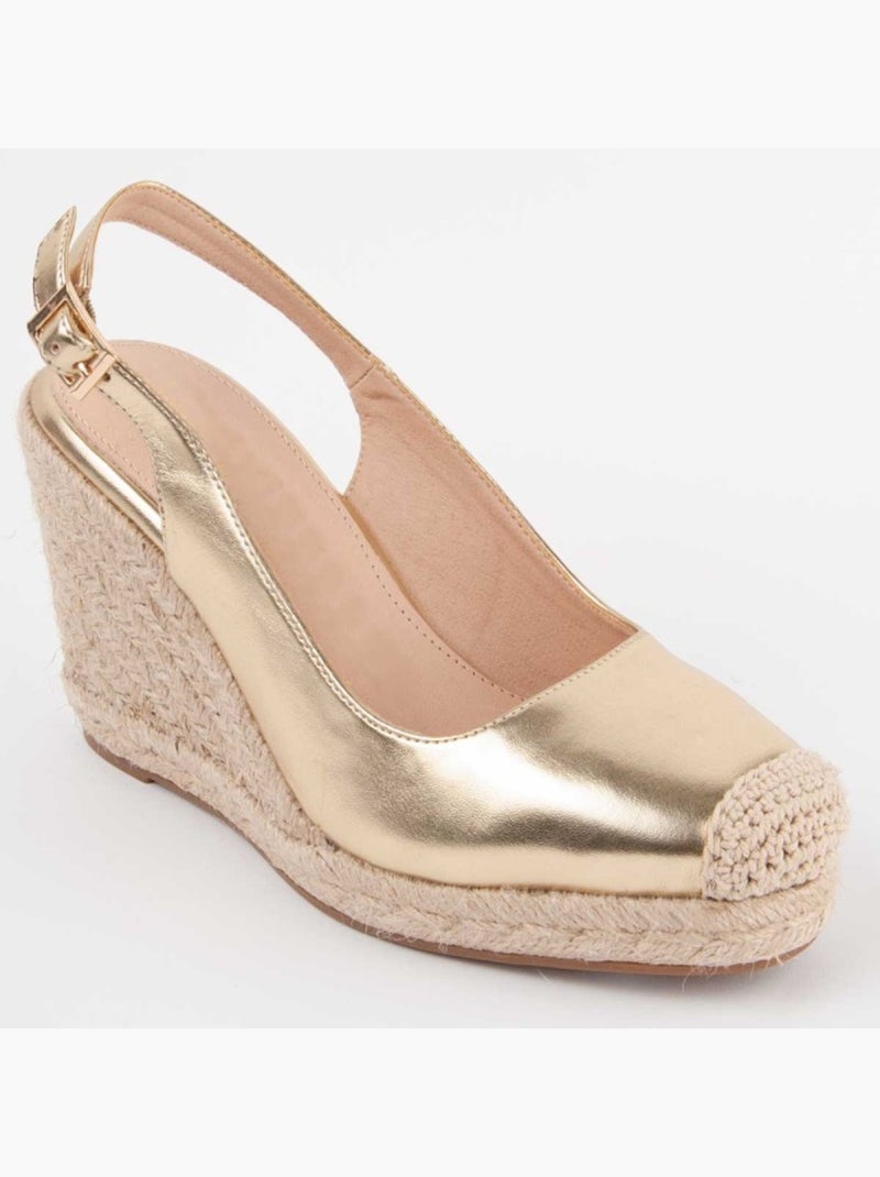 Espadrilles De Sparte Matériel Synthétique Montevita Doré/or - Kiabi