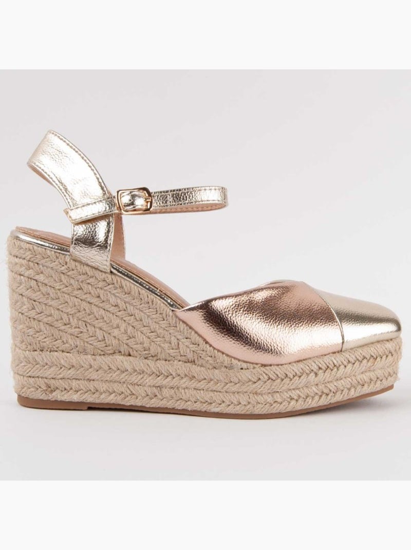 Espadrilles De Sparte Matériel Synthétique Montevita Doré/or - Kiabi