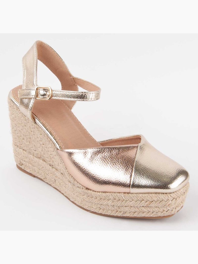 Espadrilles De Sparte Matériel Synthétique Montevita Doré/or - Kiabi