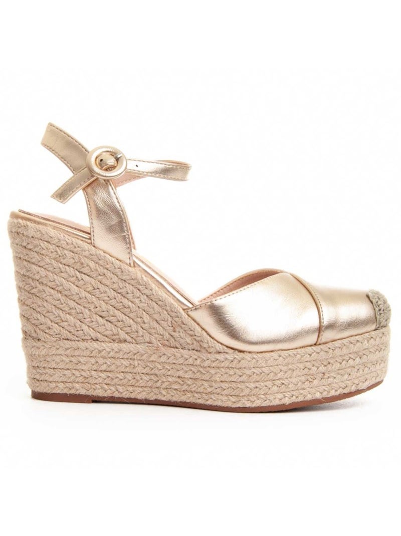Espadrilles De Sparte Matériel Synthétique Montevita Doré/or - Kiabi