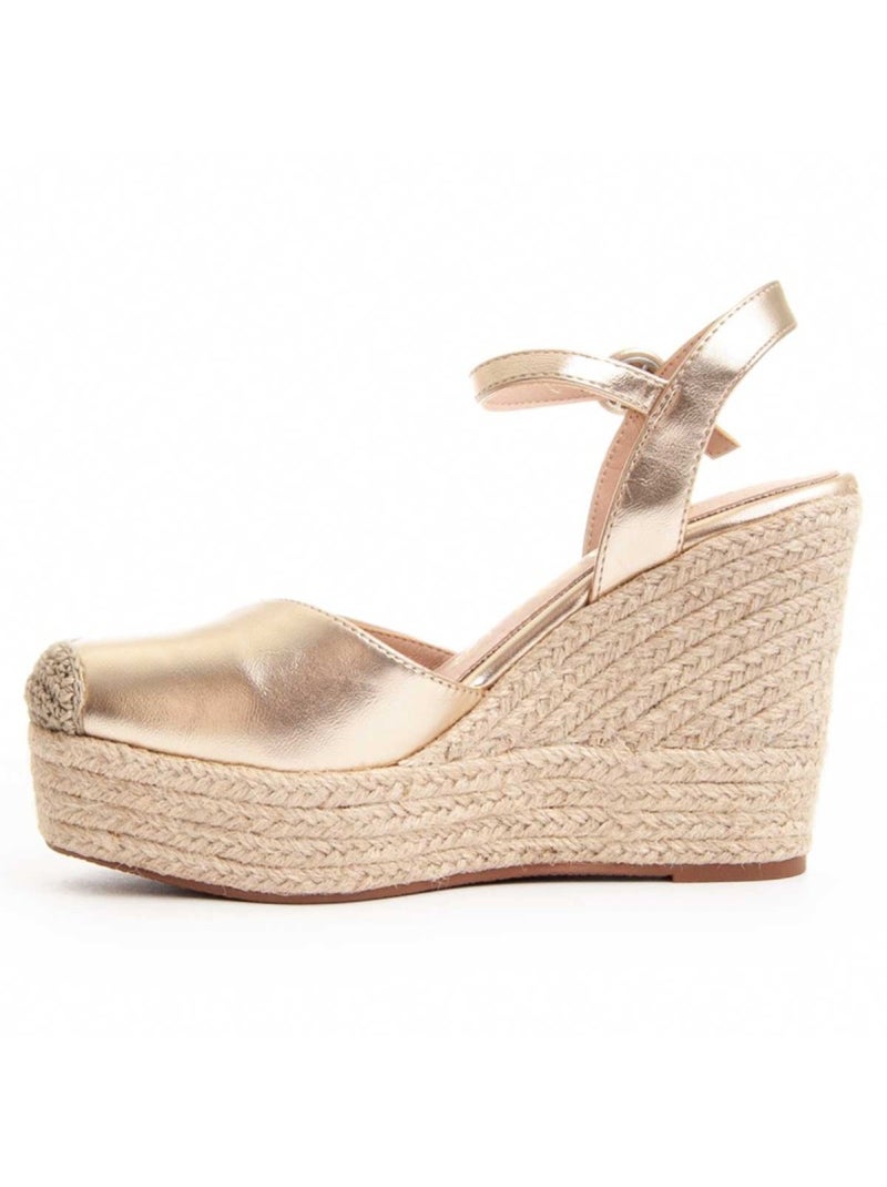 Espadrilles De Sparte Matériel Synthétique Montevita Doré/or - Kiabi