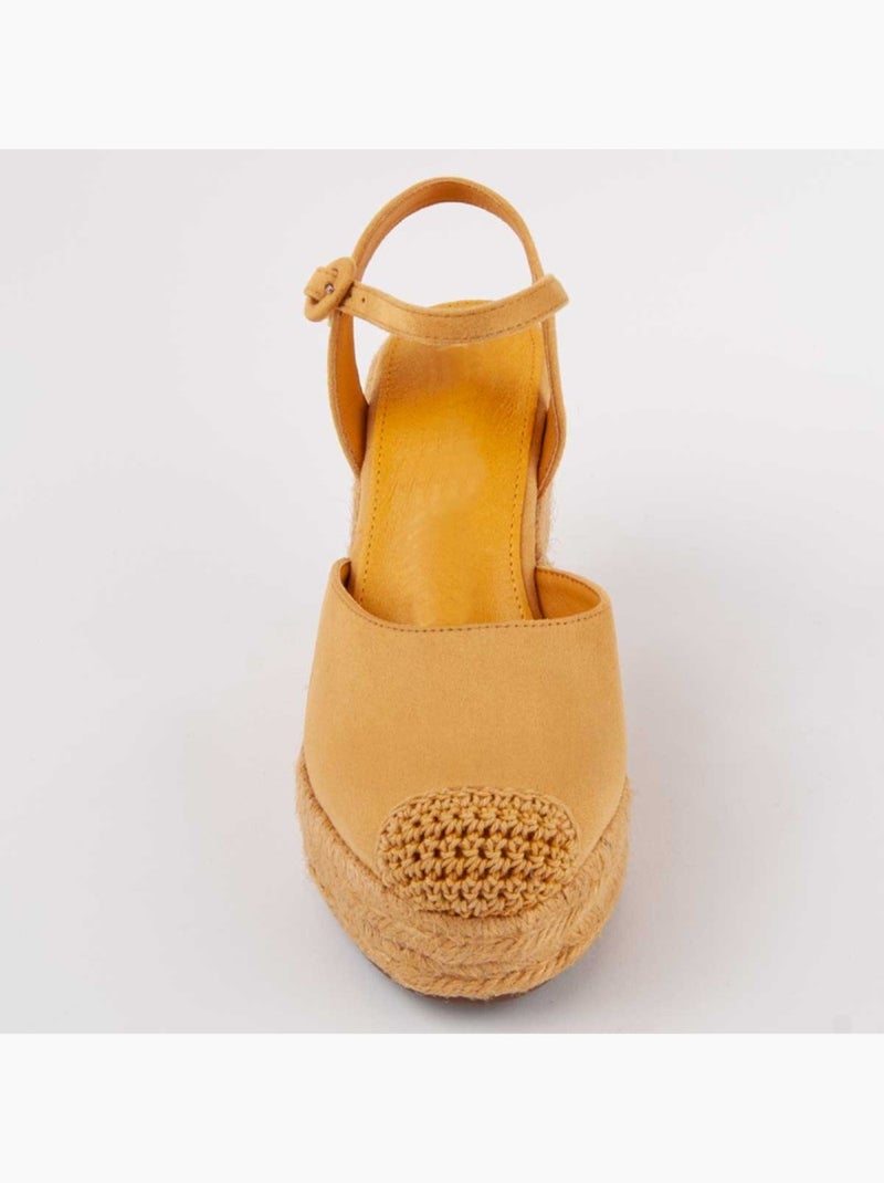 Espadrilles De Sparte Matériel Synthétique Montevita Jaune - Kiabi