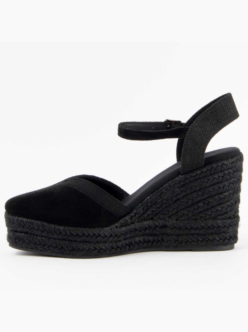 Espadrilles De Sparte Matériel Synthétique Montevita Noir - Kiabi
