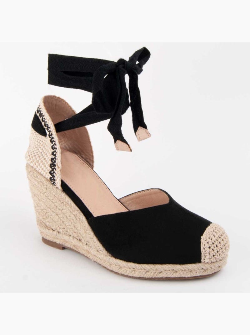Espadrilles De Sparte Matériel Synthétique Montevita Noir - Kiabi