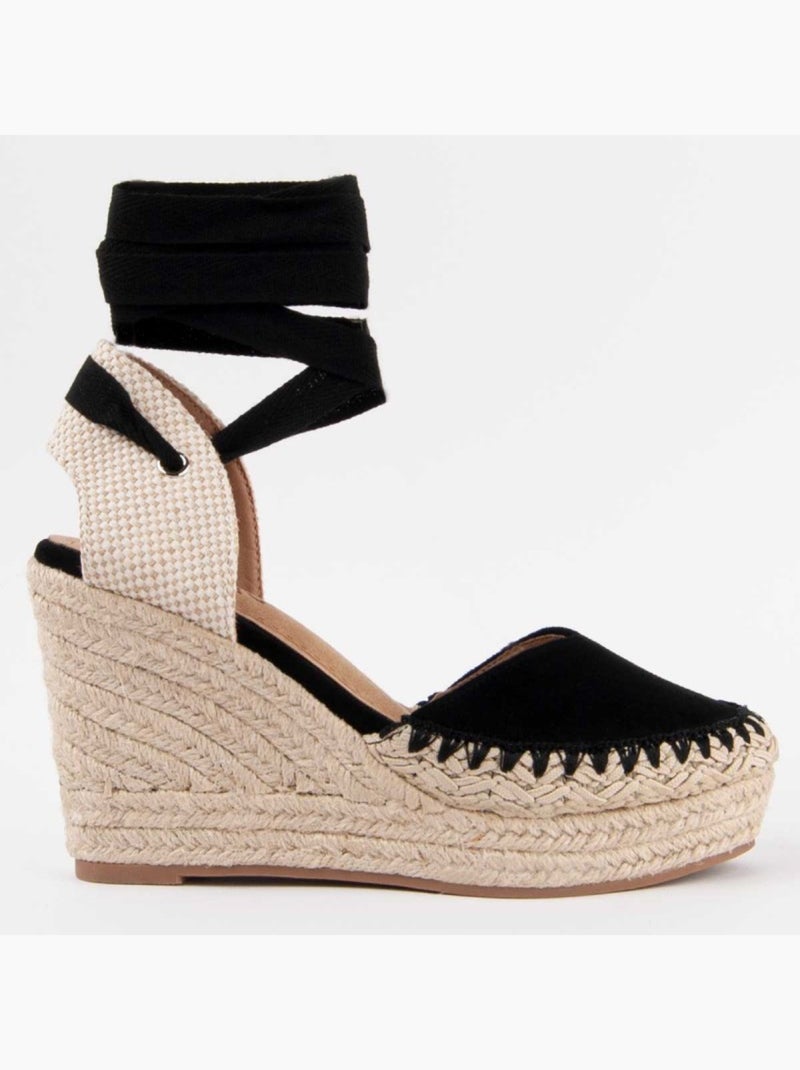 Espadrilles De Sparte Matériel Synthétique Montevita Noir - Kiabi