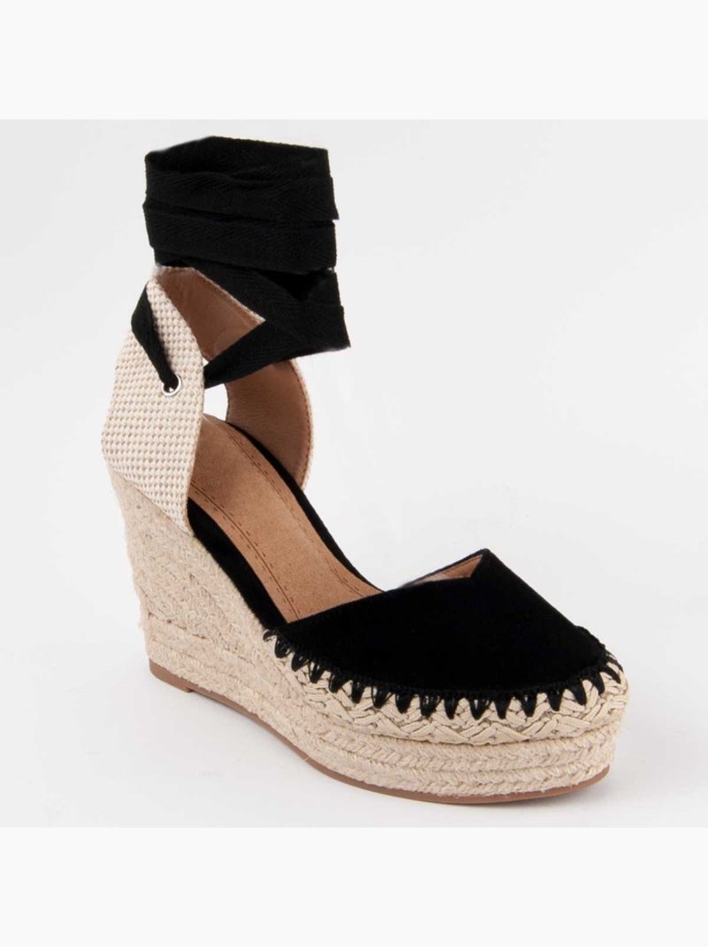 Espadrilles De Sparte Matériel Synthétique Montevita Noir - Kiabi
