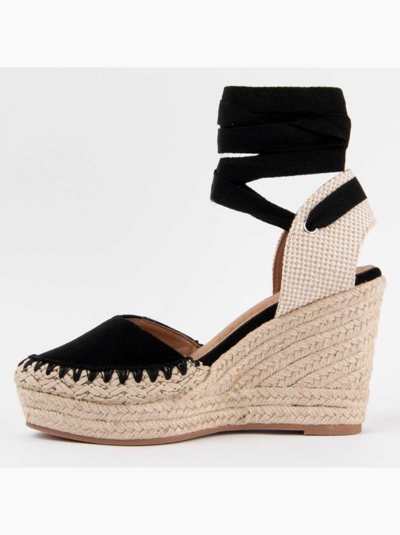 Espadrilles De Sparte Matériel Synthétique Montevita Noir - Kiabi