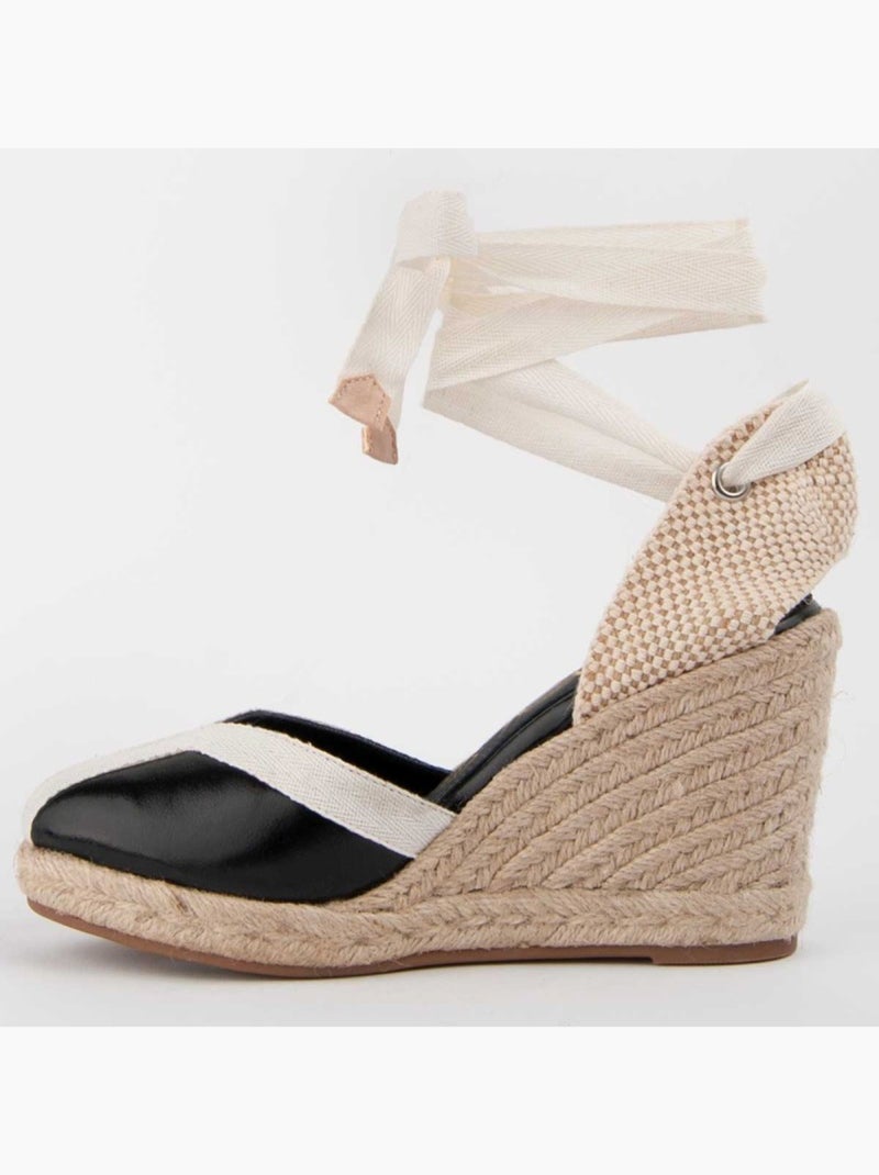 Espadrilles De Sparte Matériel Synthétique Montevita Noir - Kiabi