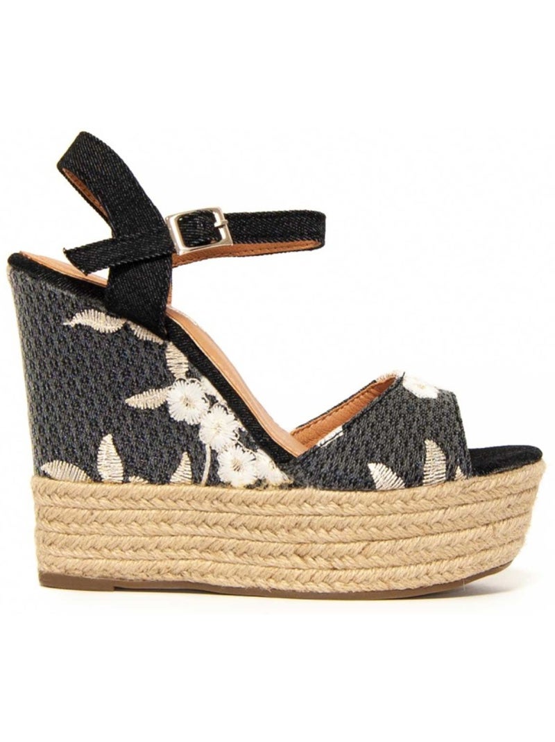 Espadrilles De Sparte Matériel Synthétique Montevita Noir - Kiabi