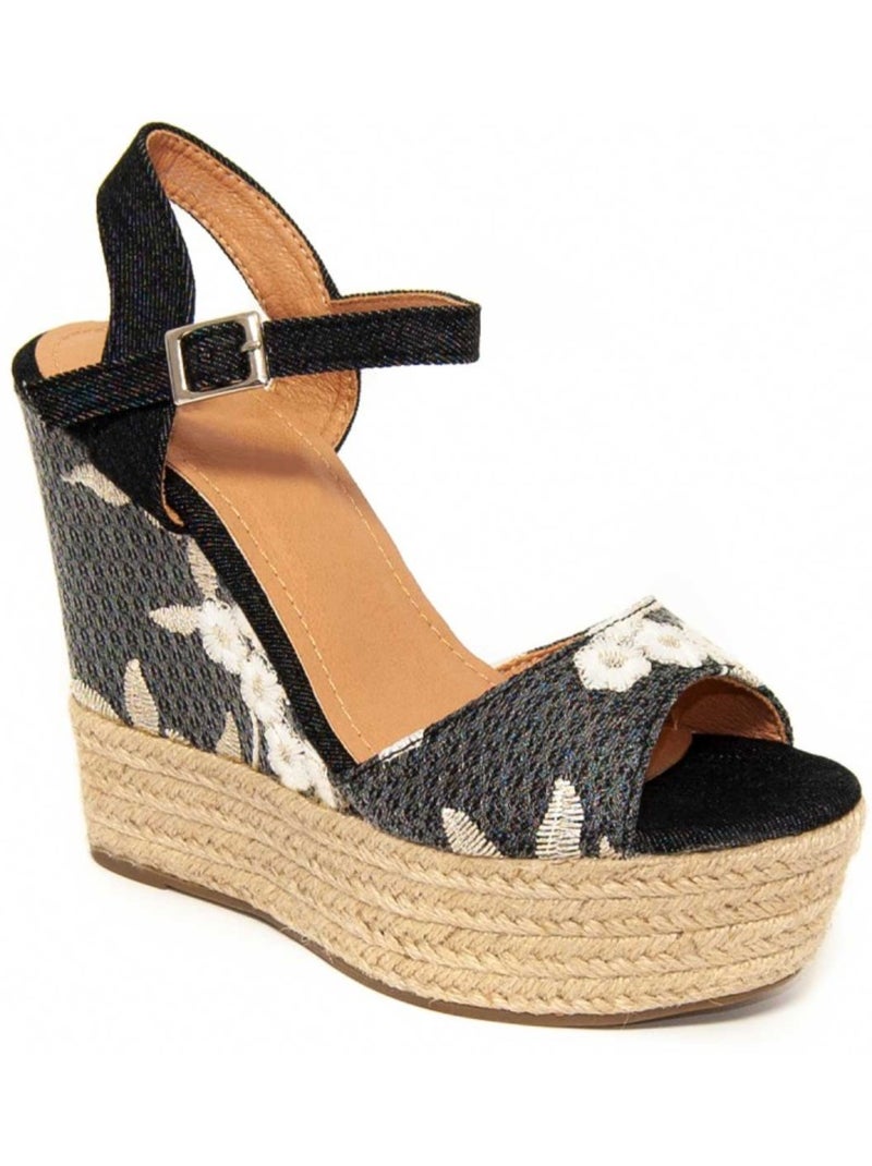 Espadrilles De Sparte Matériel Synthétique Montevita Noir - Kiabi