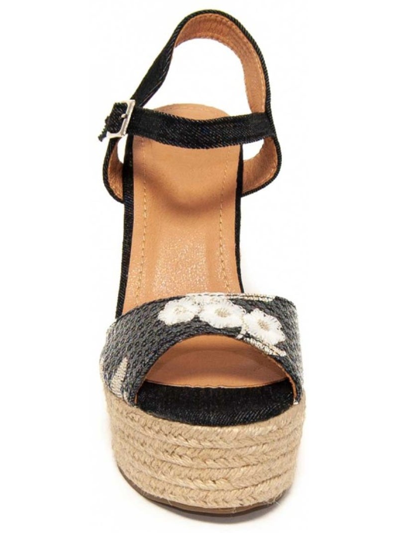 Espadrilles De Sparte Matériel Synthétique Montevita Noir - Kiabi
