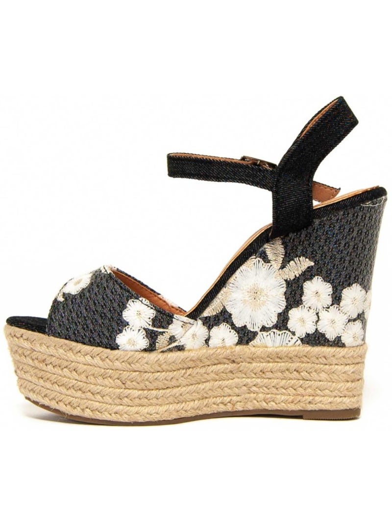 Espadrilles De Sparte Matériel Synthétique Montevita Noir - Kiabi