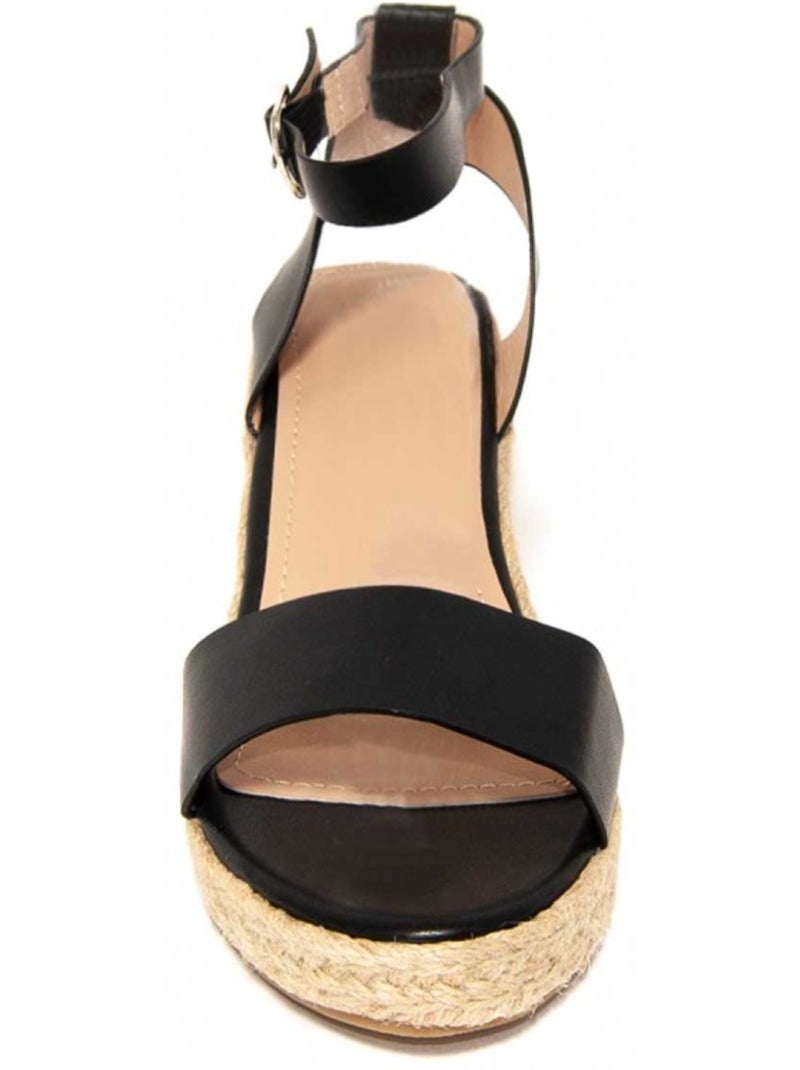 Espadrilles De Sparte Matériel Synthétique Montevita Noir - Kiabi