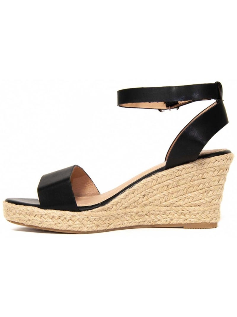 Espadrilles De Sparte Matériel Synthétique Montevita Noir - Kiabi