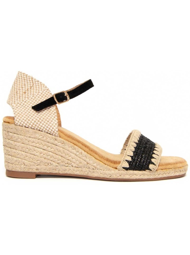 Espadrilles De Sparte Matériel Synthétique Montevita Noir - Kiabi
