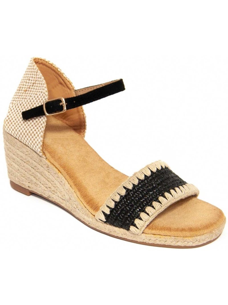 Espadrilles De Sparte Matériel Synthétique Montevita Noir - Kiabi