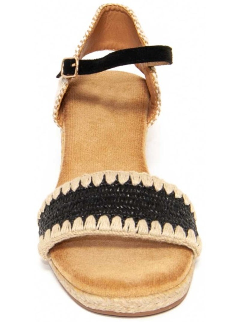 Espadrilles De Sparte Matériel Synthétique Montevita Noir - Kiabi