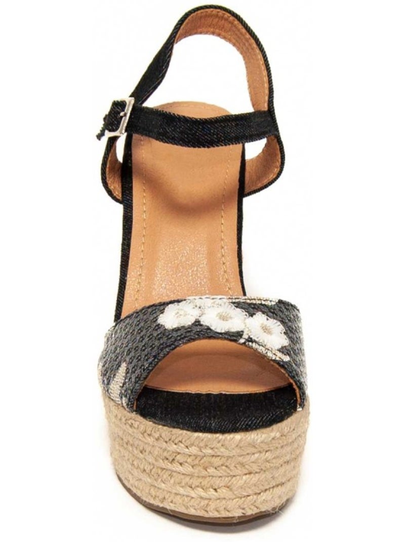 Espadrilles De Sparte Matériel Synthétique Montevita Noir - Kiabi