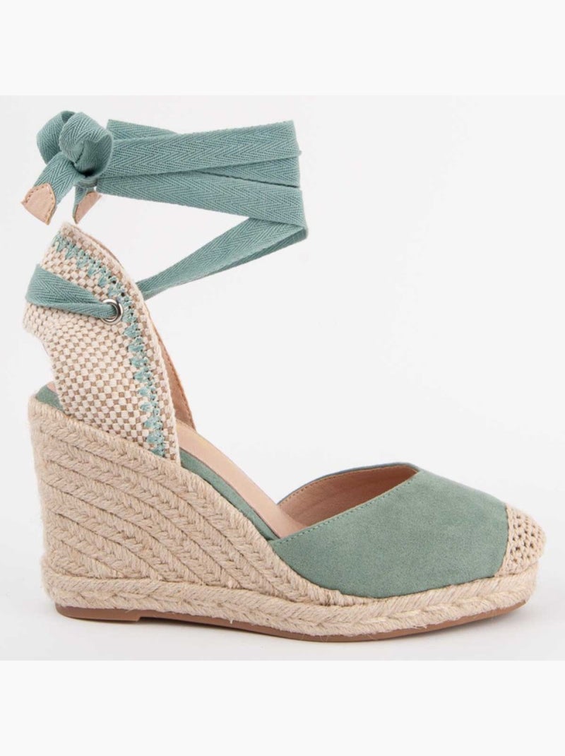 Espadrilles De Sparte Matériel Synthétique Montevita Vert - Kiabi