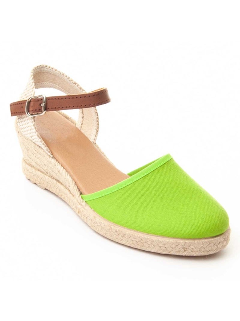 Espadrilles De Sparte Tissu Purapiel Vert - Kiabi