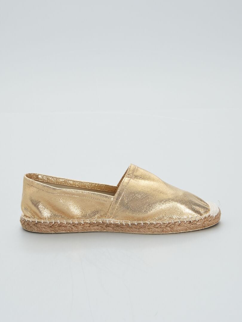 espadrille femme doré