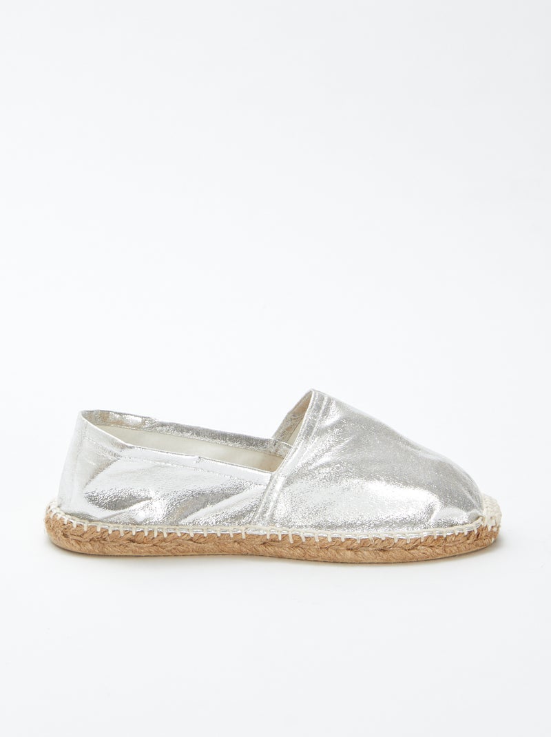 Espadrilles dorées Argenté - Kiabi