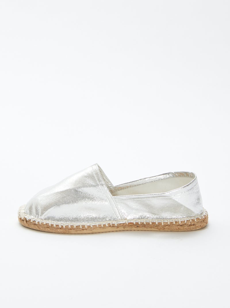 Espadrilles dorées Argenté - Kiabi