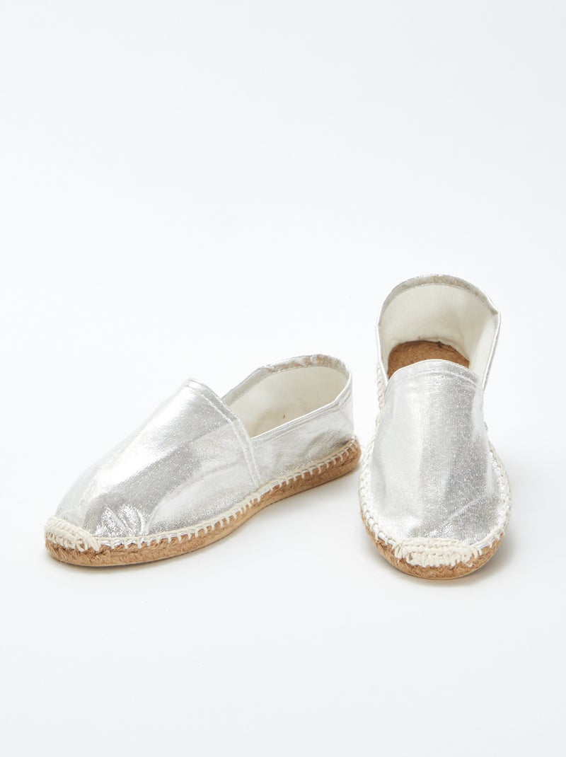 Espadrilles dorées Argenté - Kiabi