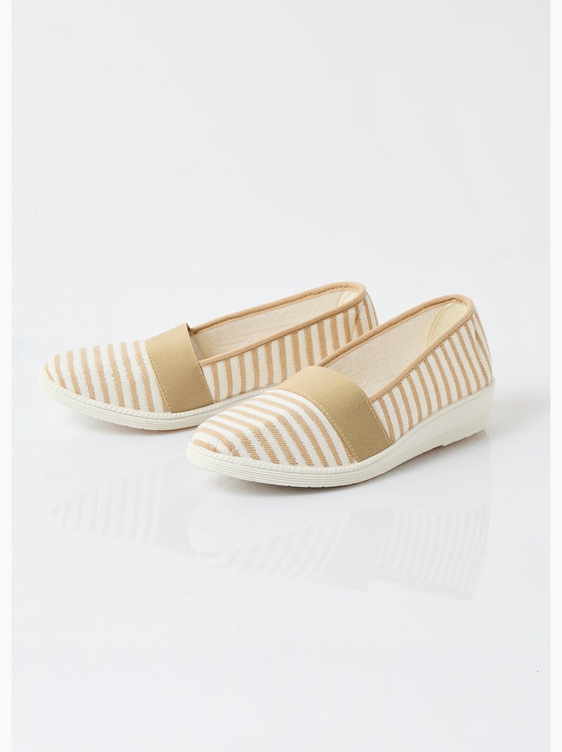 Espadrilles élastiquées largeur confort - Afibel Beige - Kiabi