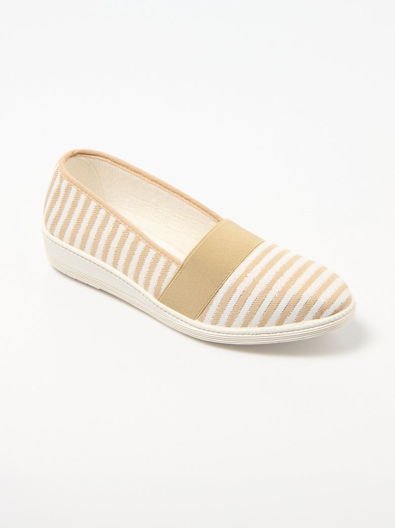 Espadrilles élastiquées largeur confort Beige - Kiabi