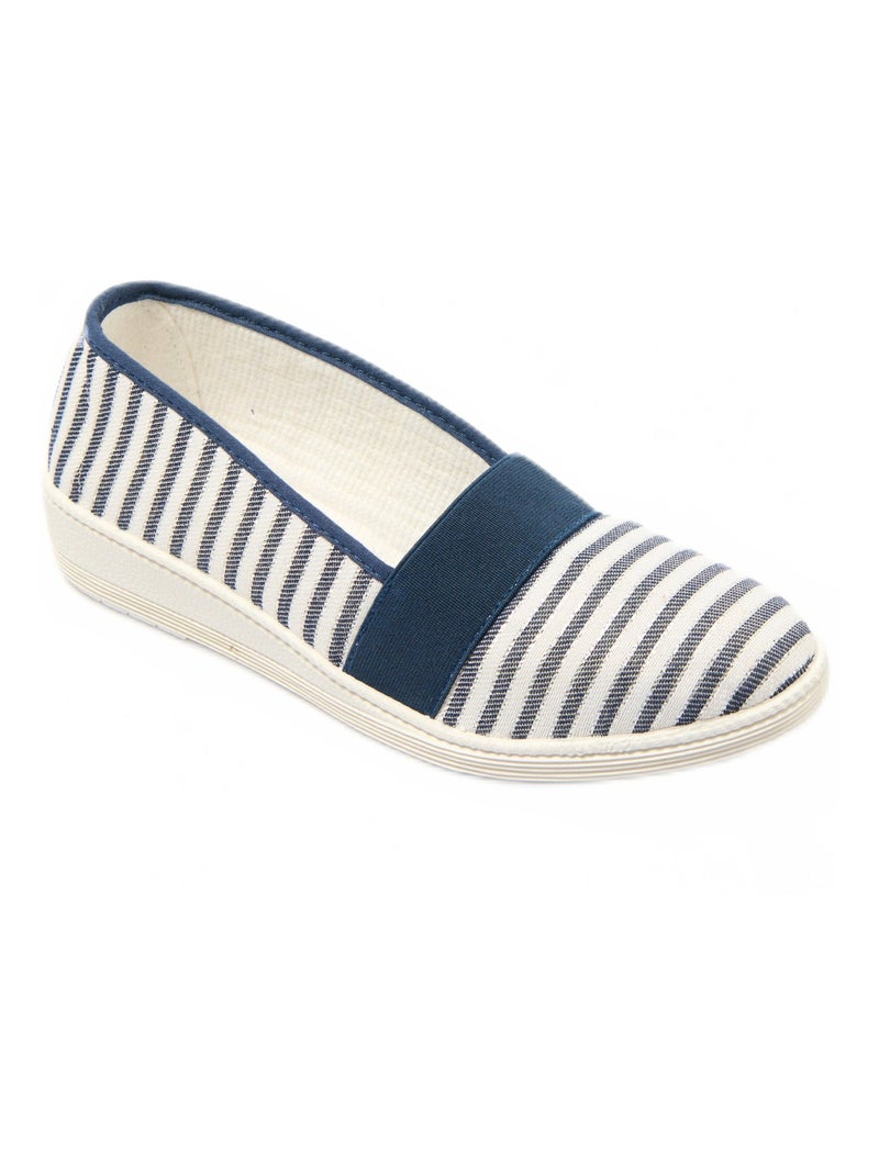 Espadrilles élastiquées largeur confort Bleu marine - Kiabi