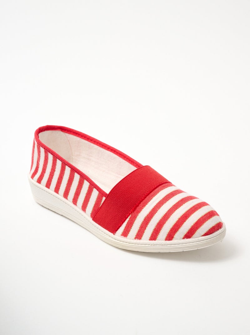 Espadrilles élastiquées largeur confort Rouge - Kiabi