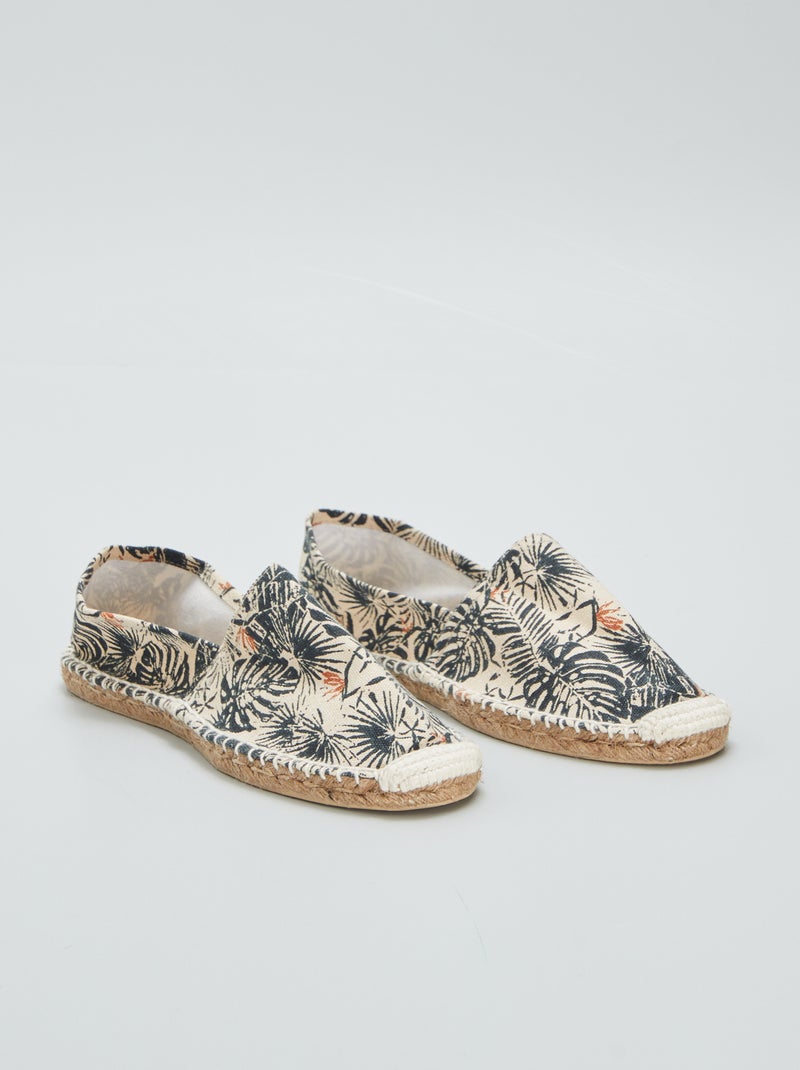 Espadrilles en corde Beige/noir - Kiabi