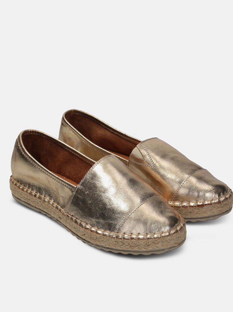 Espadrilles en cuir BATA Doré/or - Kiabi