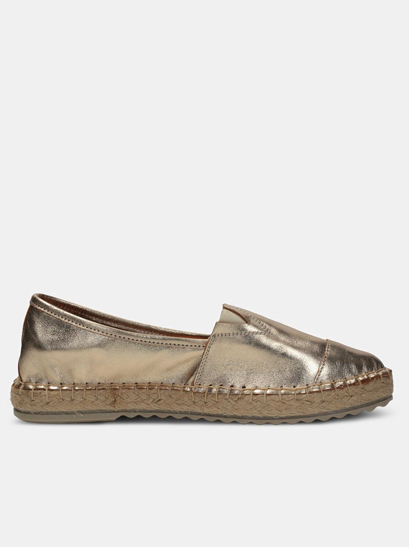 Espadrilles en cuir BATA Doré/or - Kiabi