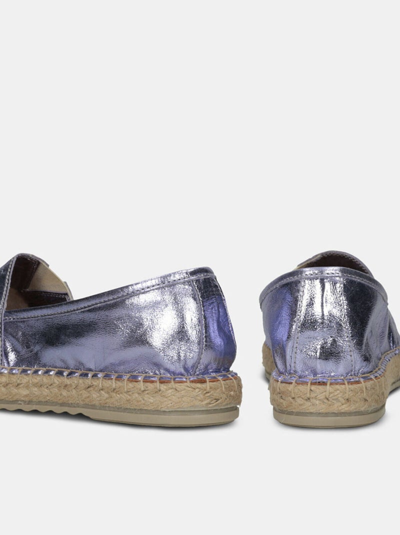 Espadrilles en cuir BATA Violet - Kiabi