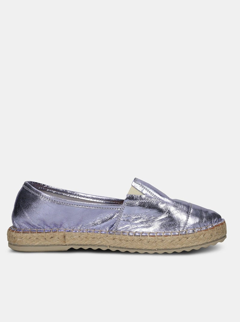 Espadrilles en cuir BATA Violet - Kiabi