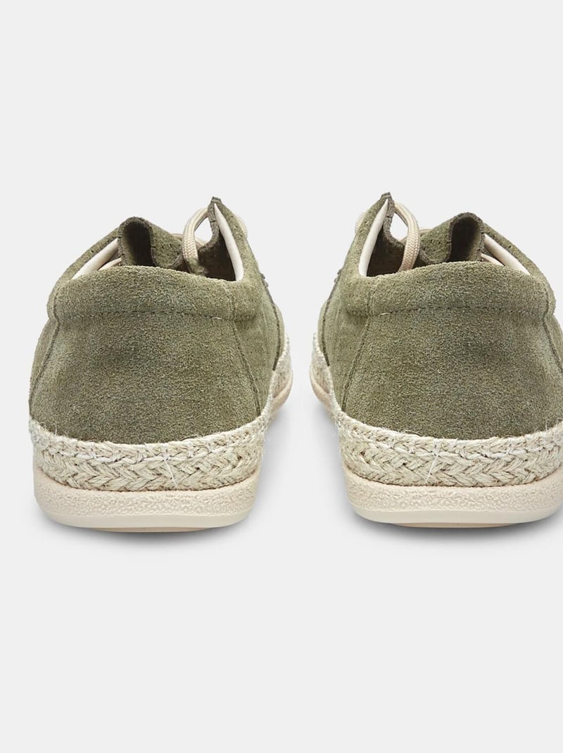 Espadrilles en daim comfortables bata Vert - Kiabi