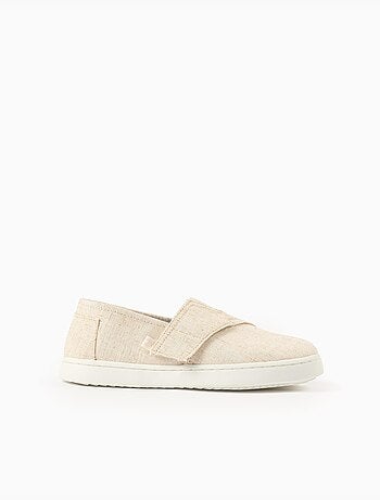 Espadrilles en lin avec fermeture à scratch