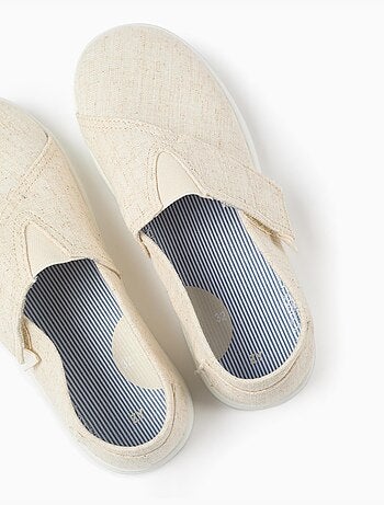 Espadrilles en lin avec fermeture à scratch