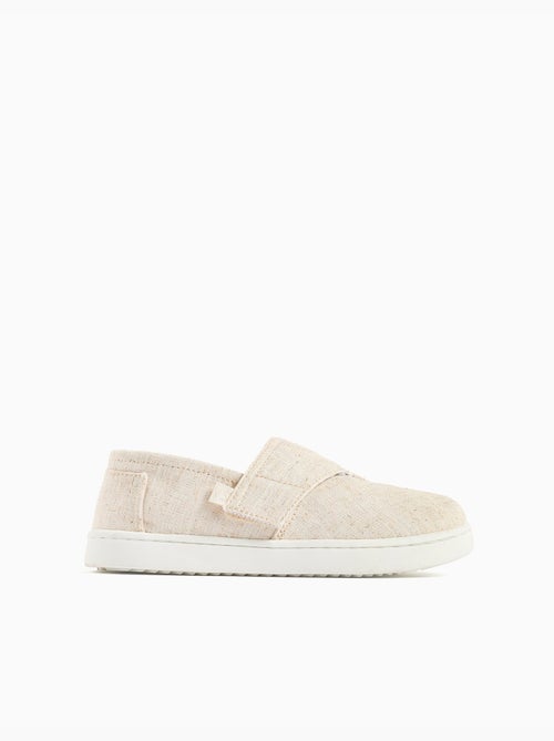 Espadrilles en lin avec fermeture à scratch - Kiabi