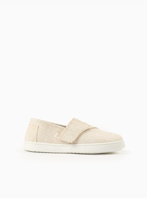 Espadrilles en lin avec fermeture à scratch - Kiabi