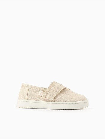 Espadrilles en lin avec fermeture à scratch