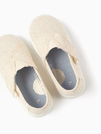 Espadrilles en lin avec fermeture à scratch