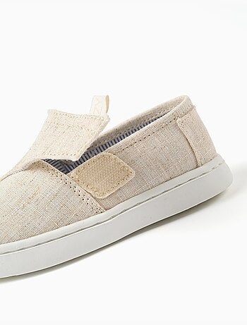 Espadrilles en lin avec fermeture à scratch