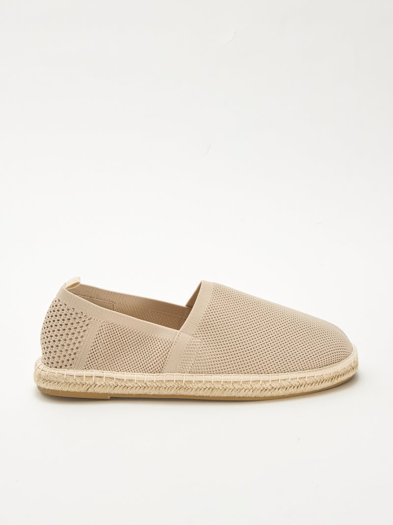 Espadrilles en mesh Beige - Kiabi